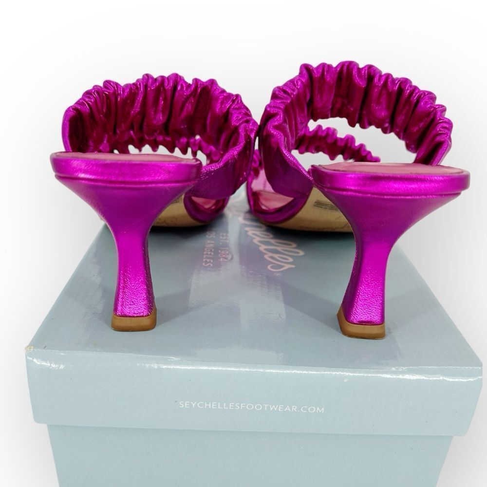 Seychelles NIB Leeward Metallic Sandal‎ in Fuschia - size 7 - Picture 7 of 10
